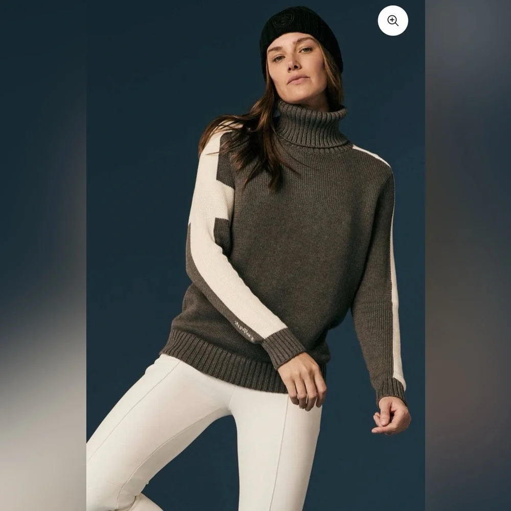 Alp N Rock Women’s Small Killian II Sweater Heather Gray Apres Ski Turtleneck - Picture 3 of 11